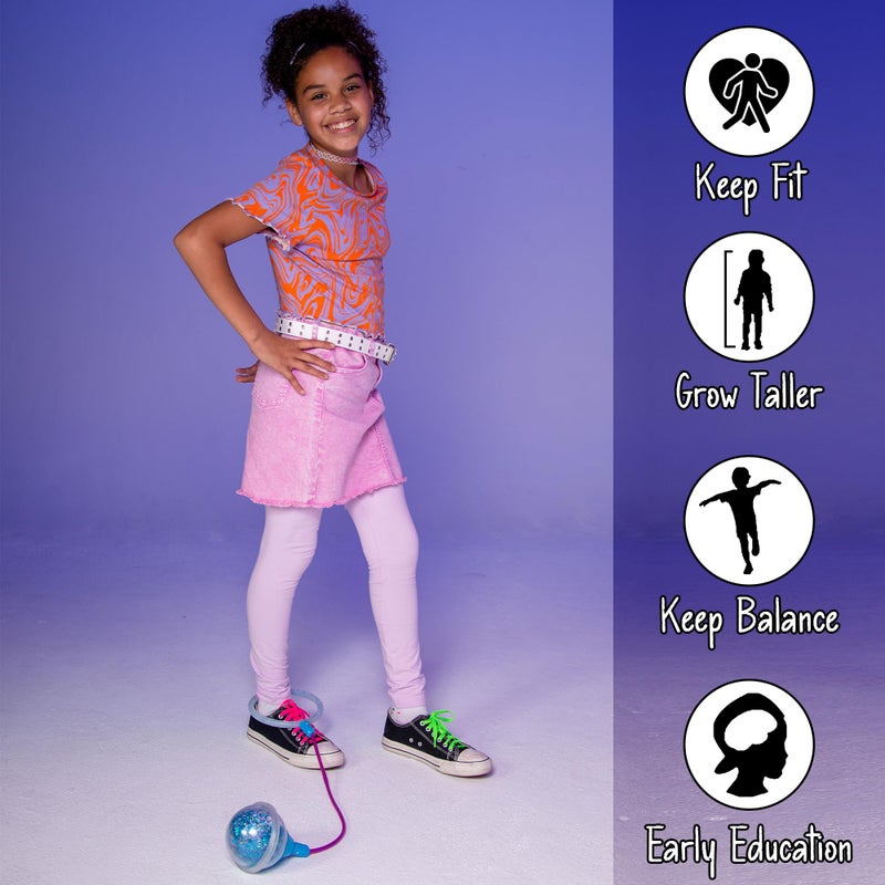 KESS Ice Hopper (Colors Will Vary) - Glitter Filled Hopper Ball - Fun Way to be Active - Aids in Coordination - Image 3